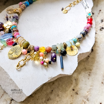 Bogaty Candy Jar – kolorowy naszyjnik artystyczny