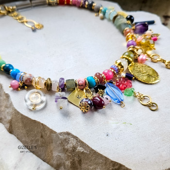 Bogaty Candy Jar – kolorowy naszyjnik artystyczny