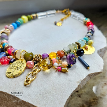 Bogaty Candy Jar – kolorowy naszyjnik artystyczny