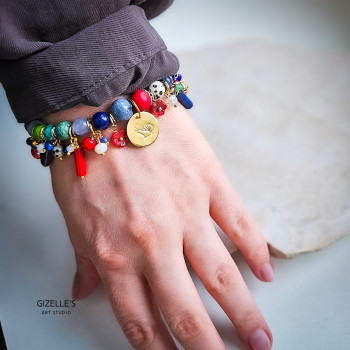 Bransoletka z Kamieni Naturalnych - BOGATA