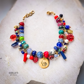 Bransoletka z Kamieni Naturalnych - BOGATA