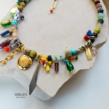 Bogaty The Original – artystyczny naszyjnik z kamieni