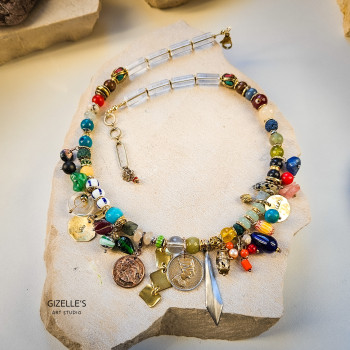 Bogaty projekt indywidualny – naszyjnik artystyczny na zamówienie