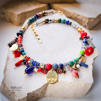 Bogaty projekt indywidualny – naszyjnik artystyczny na zamówienie