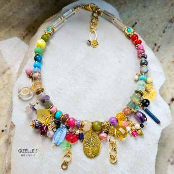 Bogaty projekt indywidualny – naszyjnik artystyczny na zamówienie