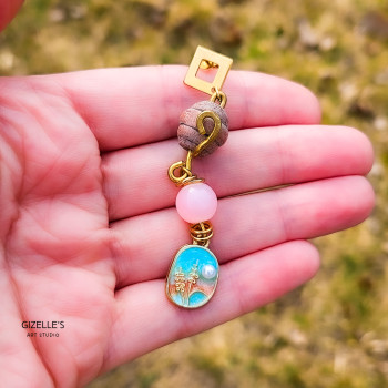 Kolczyki Meadow boho z masy perłowej i mosiądzu | Gizelle's