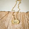 Naszyjnik POWOLI – biżuteria handmade z napisem