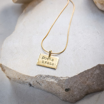 Naszyjnik PEŁNA KRASA – biżuteria z napisem