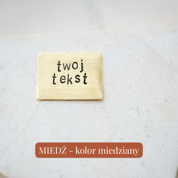 Naszyjnik personalizowany z napisem | MIEDŹ