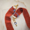 Naszyjnik tekstylny - RUSTY RED