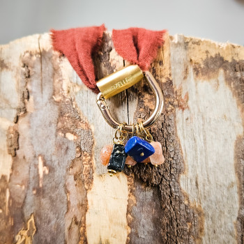 Naszyjnik tekstylny - RUSTY RED