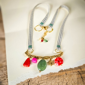 Naszyjnik tekstylny Minestrone boho | Gizelle’s