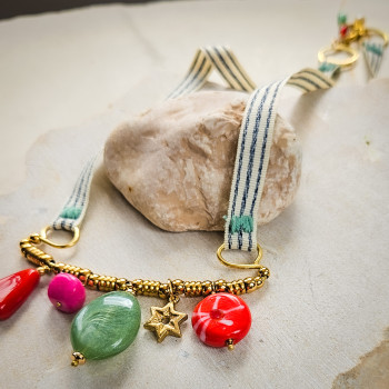 Naszyjnik tekstylny Minestrone boho | Gizelle’s