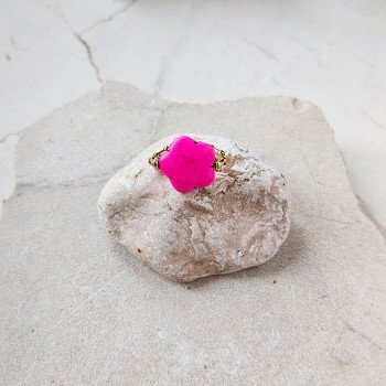 Pierścionek Pink Lemonade z różowym howlitem