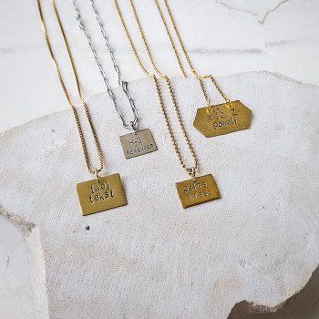 Naszyjnik personalizowany z napisem | ALPAKA