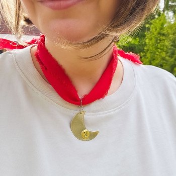 Naszyjnik Księżycowy z ręcznie wykonanym księżycem | Gizelle's