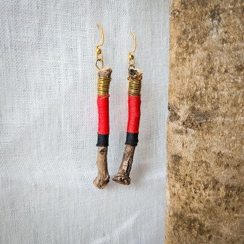 Kolczyki PATYKI DE LUXE - naturalne gałązki dębowe