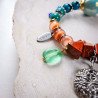 Bransoletka Krystyna – jaspis, chryzokola i moneta vintage | Gizelle's