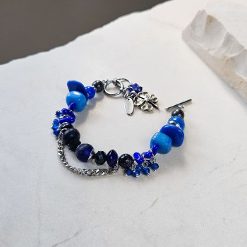 Bransoletka MONO BLUE z kamieni | Gizelle's