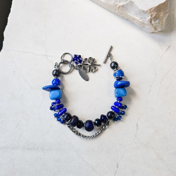 Bransoletka MONO BLUE z kamieni | Gizelle's