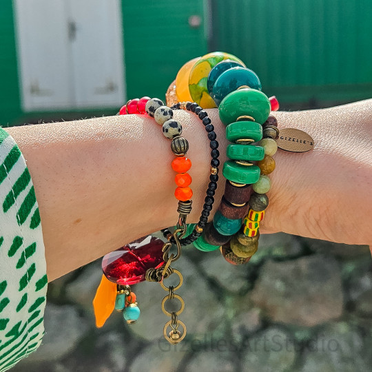 Indian Glass Chunky Bracelet