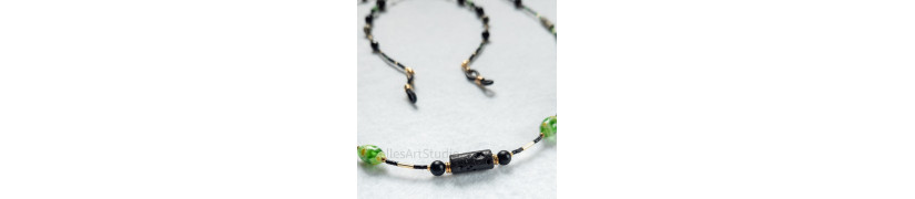 Black Lava Eyeglass Chain