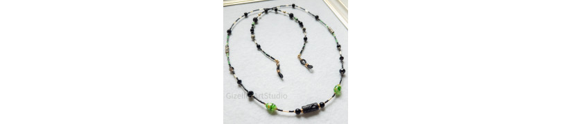 Black Lava Eyeglass Chain