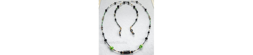 Black Lava Eyeglass Chain